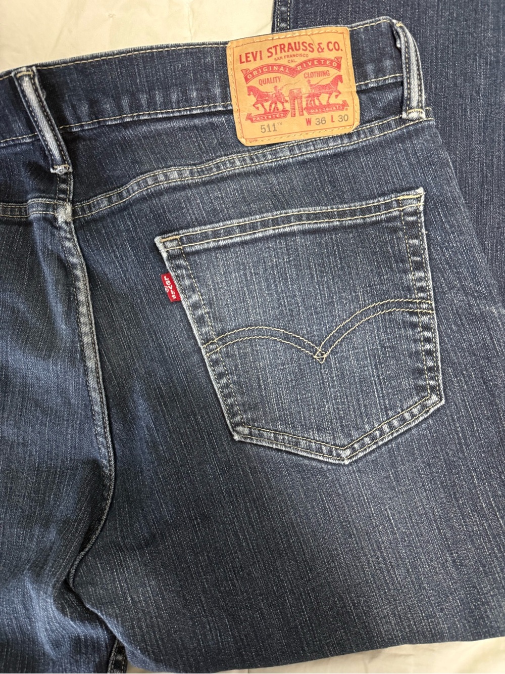 Levi's Men's Slim Jeans in Dark Indigo Blue